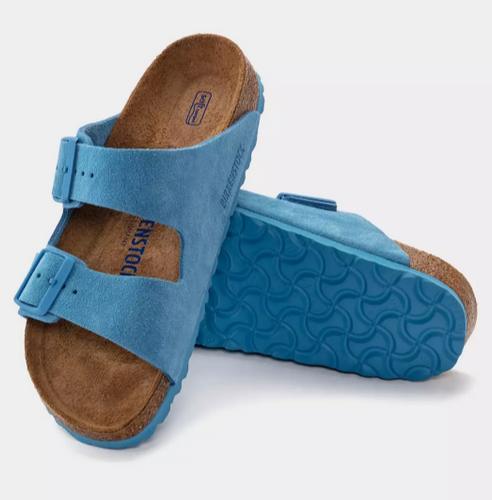 Klapki sandały Birkenstock Arizona BS błękitne - 1024066
