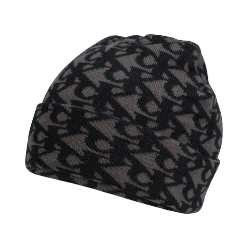 Czapka zimowa Calvin Klein Monogram CK Beanie - LZ04D8077G-UB1