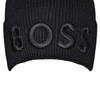 Czapka zimowa bawełniana Hugo Boss Beanie Afox Black - 50497967-001