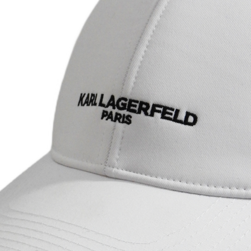 Karl Lagerfeld Paris White Adjustable Cap with pins - L5WH7947-wht
