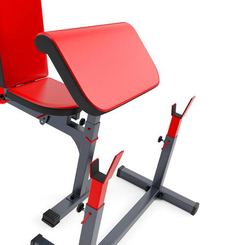 Zestaw stojaki treningowe + regulowana ławka + modlitewnik do siłowni K-SPORT - KSSL103