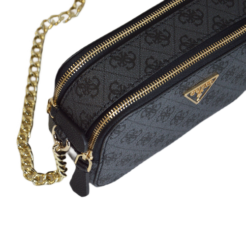 Torebka damska na ramię listonoszka Guess Noelle Crossbody Camera Coal Logo Czarna - BG7879140-CLO