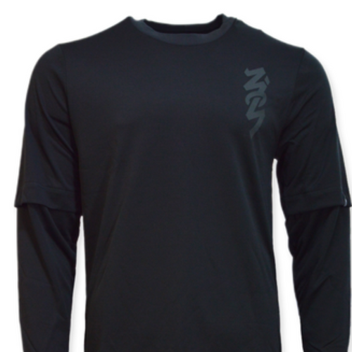 Air Jordan Zion Longsleeve Shooting Shirt Black/Dk Smoke Grey/Dk Smoke Grey - DJ5871-010