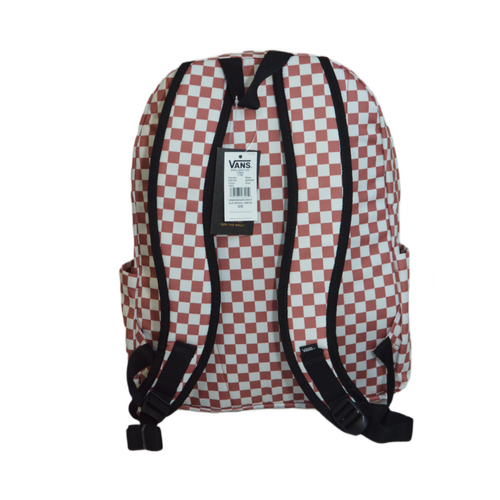 Plecak szkolny Vans Old Skool Check Kratka Biało-Czerwony - VN000H4XCHO1