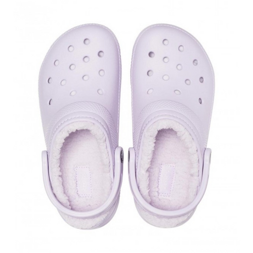 Klapki sandały Crocs Classic Lined Clog Lavender Fioletowe - 203591-50P