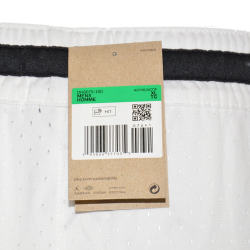 Spodenki koszykarskie Air Jordan Sport Diamond Shorts White/Black - DH9075-100