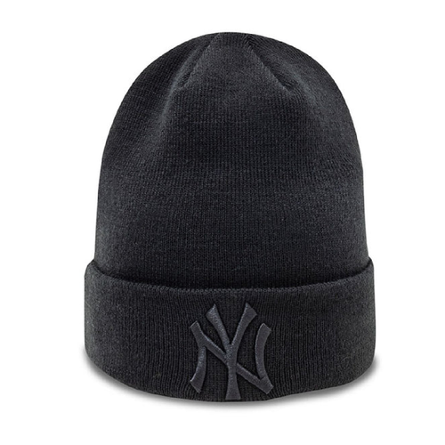 Czapka zimowa New Era MLB NY New York Yankees Essential All Black Cuff Beanie Czarna - 12122729