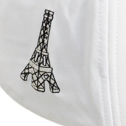 Karl Lagerfeld Paris White Adjustable Cap with pins - L5WH7947-wht