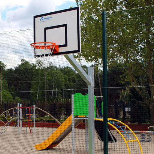 Basketball basket, 120cm extension, 120x90 epoxy backboard, galvanized ring, chain net - Kos000039