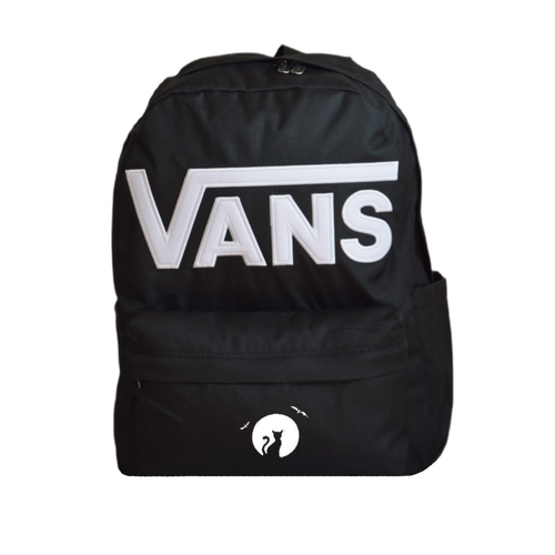 Plecak szkolny miejski Vans Old Skool Drop V Backpack Black VN000H4ZBLK1 + Custom Halloween Cat