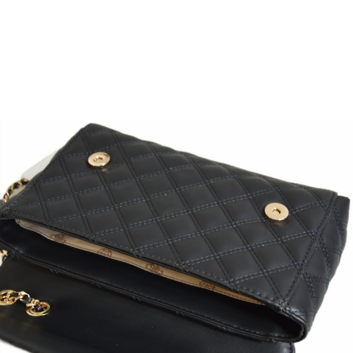 Torebka na ramię damska listonoszka Guess Cessily Pikowana Czarna - VG7679210-BLA