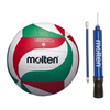 Pack Molten FIVB Standard Volleyball V5M1500 + Molten Ball Pump Double Action DHP21