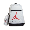 Air Jordan School Backpack White + Pencil Case - 9B0503-001