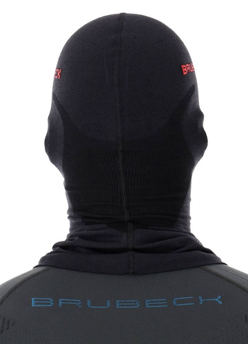 Brubeck Wool Mütze Sturmhaube Black Red - KM10370