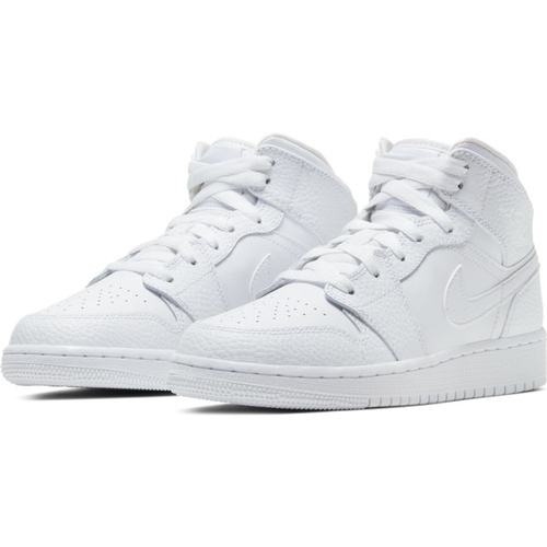 Buty Air Jordan 1 MID GS retro białe - 554725-130