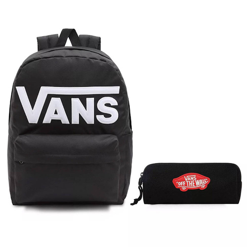 Zestaw Plecak szkolny Vans Old Skool Drop V czarny classic VN0A5KHPY28 + Piórnik Vans OTW