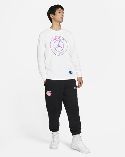 Koszulka męska Air Jordan x PSG Paris Longsleeve biała - CZ0792-100