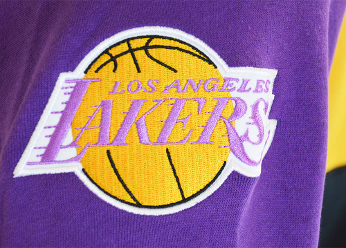 Bluza z kapturem Mitchell & Ness Block Fleece NBA Los Angeles Lakers