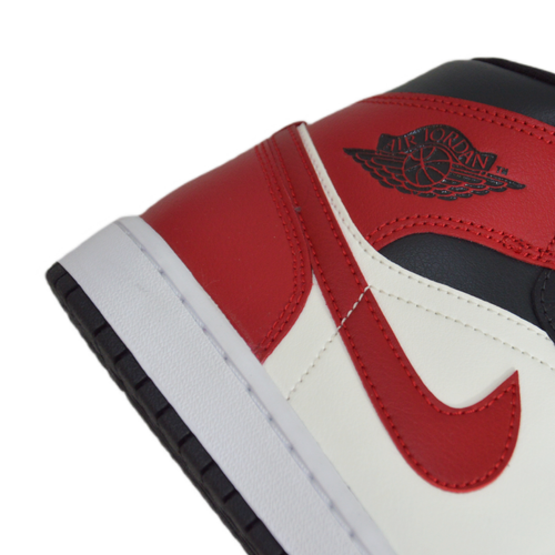 Męskie buty sportowe sneakersy Air Jordan 1 Mid Black Gym Red - BQ6472-160