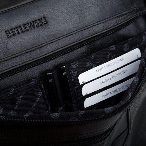 Men's Bag Betlewski Vintage Black - TBS-322