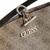 Torebka damska shopperka Guess Alby Toggle Tote Logo Brązowa + Saszetka - HWSS745523-LTL