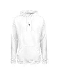 Bluza Klasyczna Basic z kapturem CLEANT Air Hoodie V3 Biała Haft