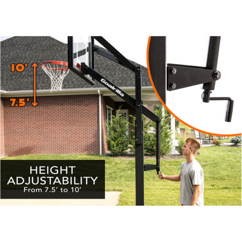 Goalrilla FT72 Basketball Set – 72" In-Ground, Professional Glass Board