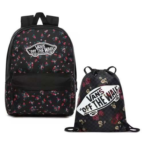 Vans Realm Beauty Floral Black Batoh - VN0A3UI6ZX3 + Benched Bag
