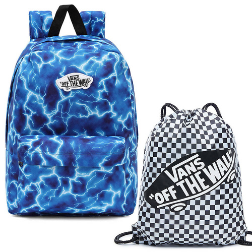 Plecak szkolny młodzieżowy Vans Kids New Skool niebieski + Worek OTW