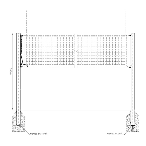 PRO indoor volleyball set, aluminum posts - S0200