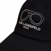 Czapka z daszkiem Karl Lagerfeld Paris Okulary Strapback Czarna - L5WH7946 blk