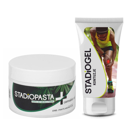 Stadiopasta Plus Cannabis pasta maść na kontuzje 250 ml + Stadiogel