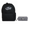 Plecak szkolny miejski Vans Old Skool Classic Backpack Czarny VN000H4YBLK1 + Piórnik Vans Szachownica