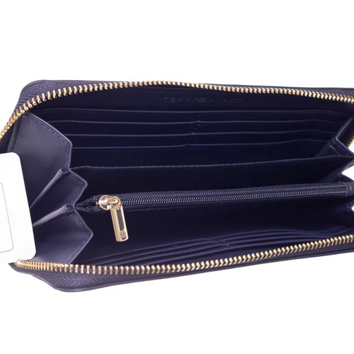 Portfel damski Tommy Hilfiger Iconic GP Wallet Keyfob z brelokiem na prezent - AW0AW14004-DW6