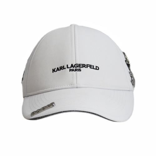 Czapka z daszkiem Karl Lagerfeld Paris Strapback Biała - L5WH7947-wht