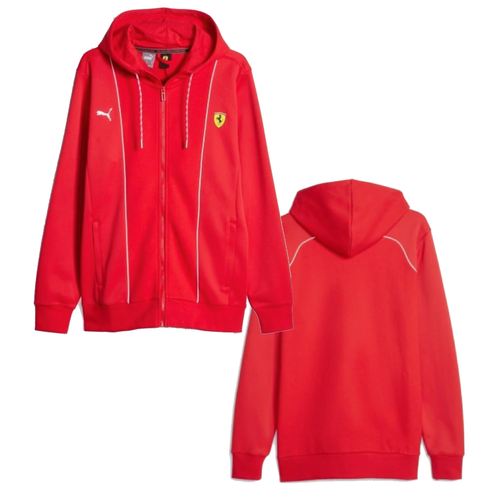 Bluza sportowa męska Puma Ferrari Race HDD Sweat Jacket Rosso Corsa - 620942-02