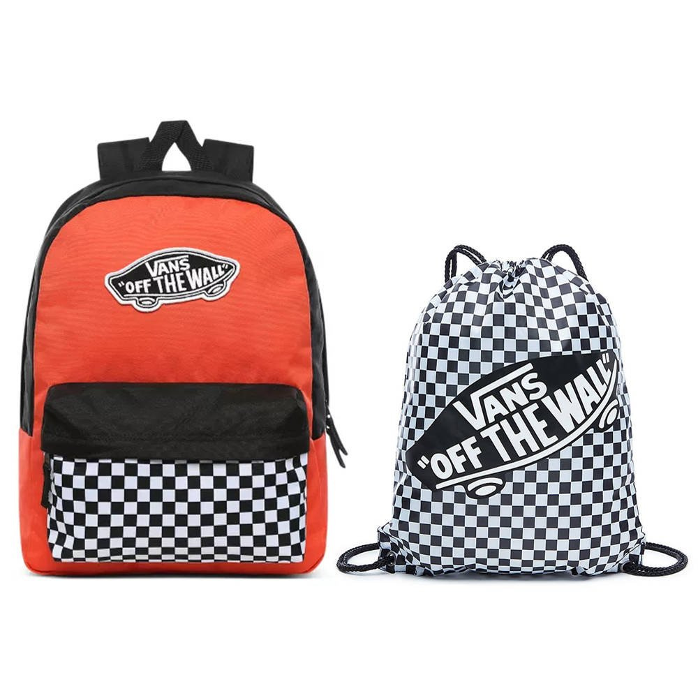 Paprika Checkerboard Vans Realm Backpack Checkerboard Vans Realm
