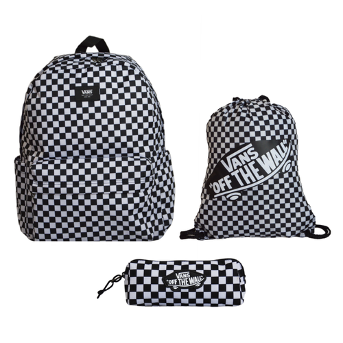 Plecak szkolny sportowy Vans Old Skool Check Backpack Kratka VN000H4XY281 + Worek + Piórnik