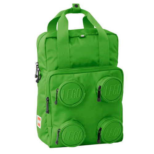 Klasyczny szkolny plecak zielony 15 L do przedszkola LEGO Brick 2x2 Backpack - 20205-0037