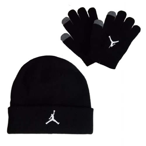Air Jordan Essential Beanie Gloves Set Black - 9A0836-023