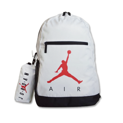 Air Jordan School Backpack White + Pencil Case - 9B0503-001