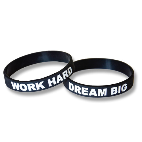 Work Hard Dream Big Das Silikonarmband