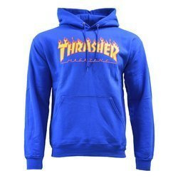 Bluza męska Thrasher Flame Logo Hooded Royal Blue Hoodie - 144839