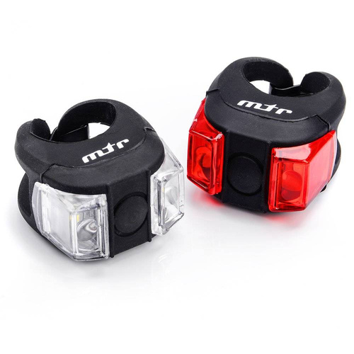 Set of LED Bicycle Lights Front and Rear METEOR Flex - 31527