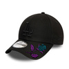 New Era 9FORTY Los Angeles Dodgers Essential Black Strapback Custom Rose - 12052000