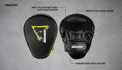 Ochraniacze tarcze łapy łapki bokserskie treningowe na ręce Avento czarne