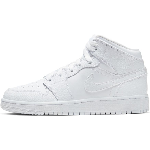 Buty Air Jordan 1 MID GS retro białe - 554725-130