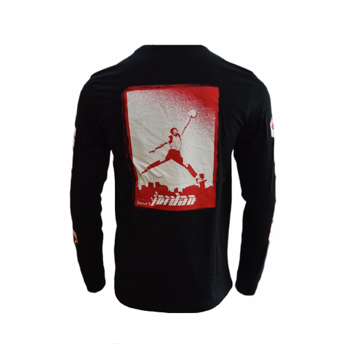 Bluzka z długim rękawem Air Jordan Brand Men's Long-Sleeve T-Shirt Black/Gym Red - FN5976-010