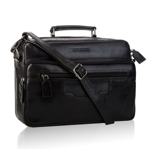 Men's Bag Betlewski Vintage Black - TBS-322