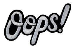 Patch pour vêtements Oops!